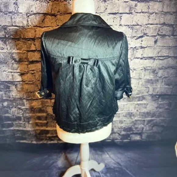 JUICY Couture Silky Babydoll Double Breasted Coat M - Picture 3 of 6